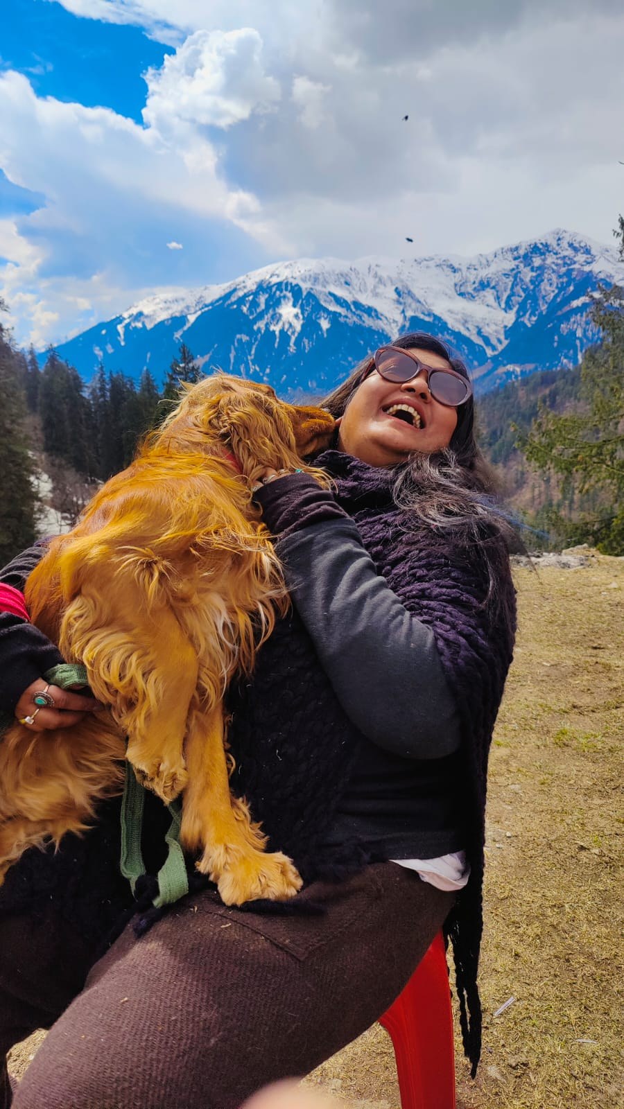 Mugdha with Simba in the Himalayas
